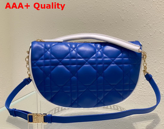 Dior Medium Dior Vibe Hobo Bag Blue Cannage Lambskin Replica