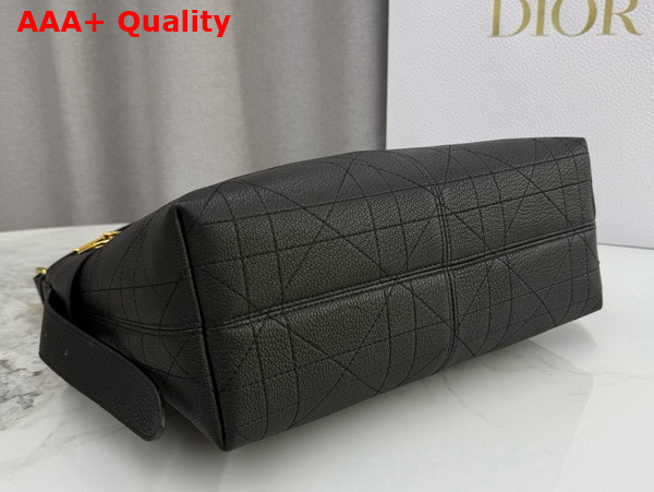 Dior Medium Dior Voyage Bag in Black Flat Macrocannage Grained Calfskin Replica