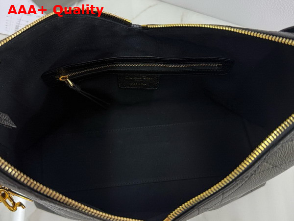 Dior Medium Dior Voyage Bag in Black Flat Macrocannage Grained Calfskin Replica