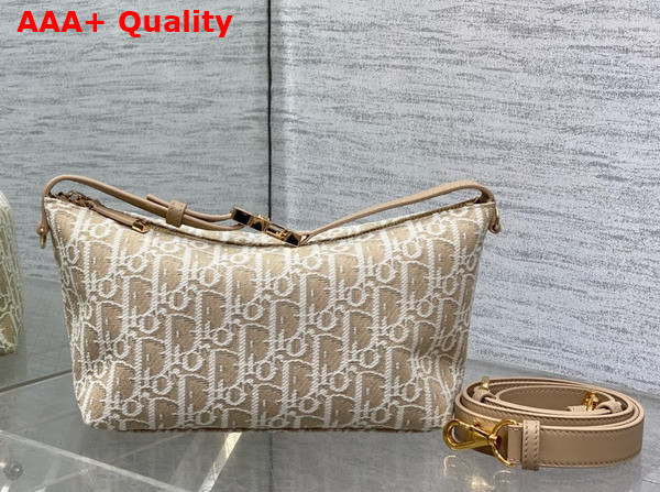 Dior Medium DiorTravel Nomad Pouch Natural Dior Oblique Jacquard Replica