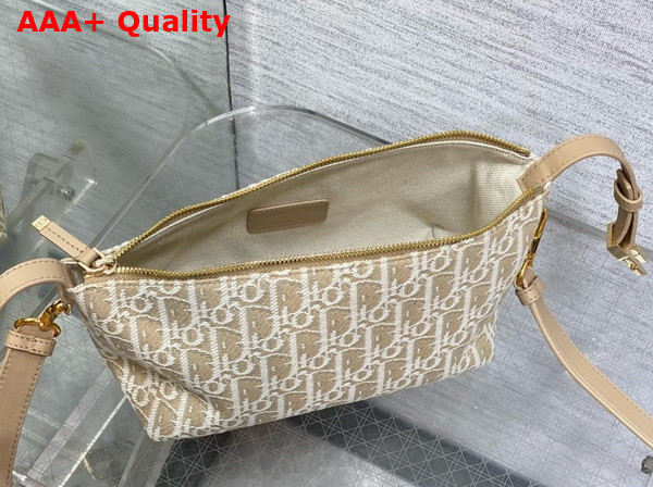 Dior Medium DiorTravel Nomad Pouch Natural Dior Oblique Jacquard Replica