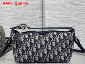 Dior Medium DiorTravel Nomad Pouch in Blue Dior Oblique Jacquard Replica