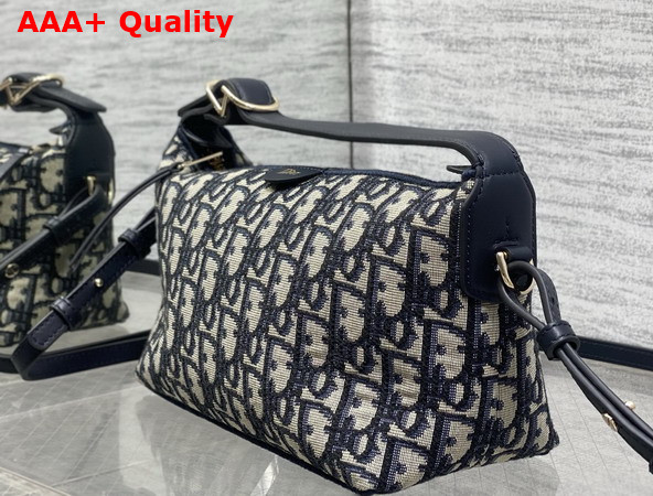 Dior Medium DiorTravel Nomad Pouch in Blue Dior Oblique Jacquard Replica