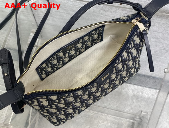 Dior Medium DiorTravel Nomad Pouch in Blue Dior Oblique Jacquard Replica