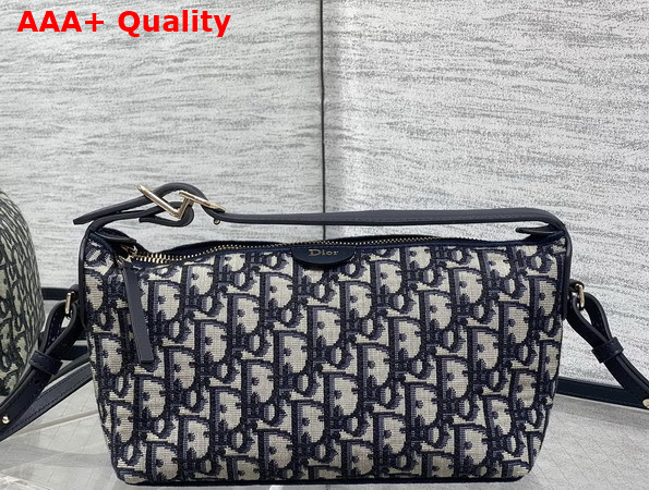 Dior Medium DiorTravel Nomad Pouch in Blue Dior Oblique Jacquard Replica