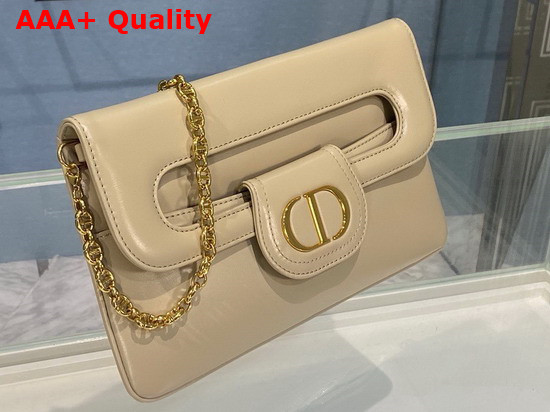 Dior Medium Diordouble Bag Beige Smooth Calfskin Replica