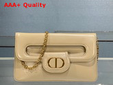Dior Medium Diordouble Bag Beige Smooth Calfskin Replica