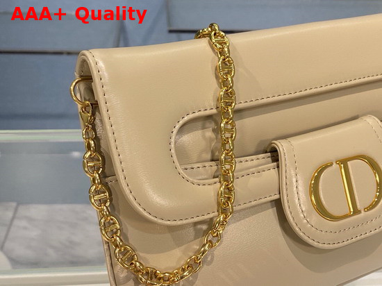 Dior Medium Diordouble Bag Beige Smooth Calfskin Replica