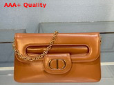 Dior Medium Diordouble Bag Cognac Colored Smooth Calfskin Replica