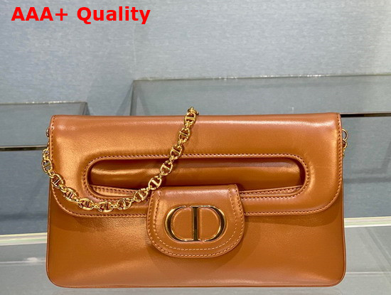 Dior Medium Diordouble Bag Cognac Colored Smooth Calfskin Replica