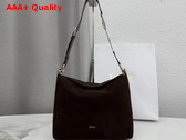 Dior Medium Diorly Bag Chocolate Suede Calfskin Replica