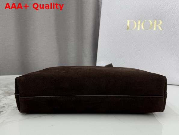Dior Medium Diorly Bag Chocolate Suede Calfskin Replica