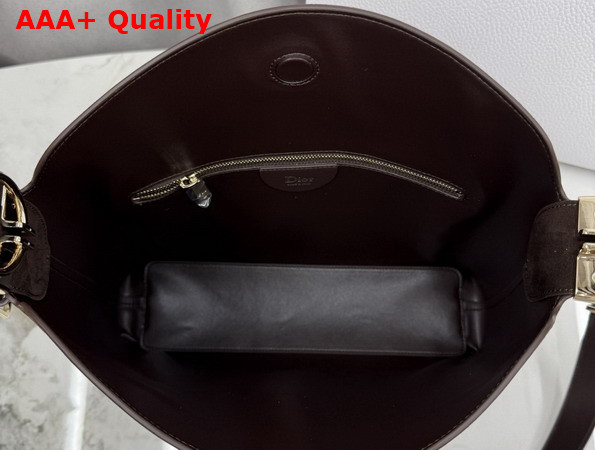 Dior Medium Diorly Bag Chocolate Suede Calfskin Replica