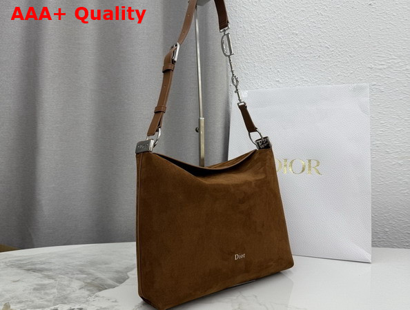 Dior Medium Diorly Bag Golden Saddle Suede Calfskin Replica