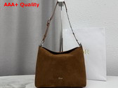 Dior Medium Diorly Bag Golden Saddle Suede Calfskin Replica