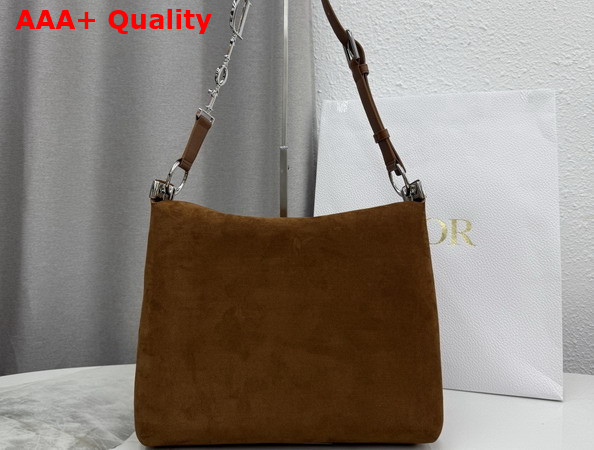 Dior Medium Diorly Bag Golden Saddle Suede Calfskin Replica