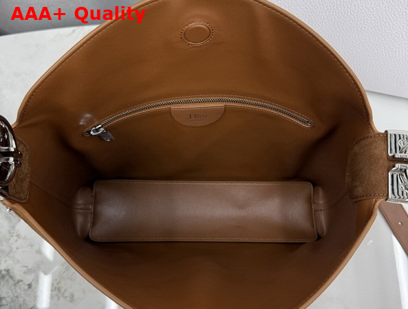 Dior Medium Diorly Bag Golden Saddle Suede Calfskin Replica