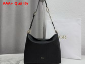 Dior Medium Diorly Bag in Black Flat Cannage Calfskin Replica