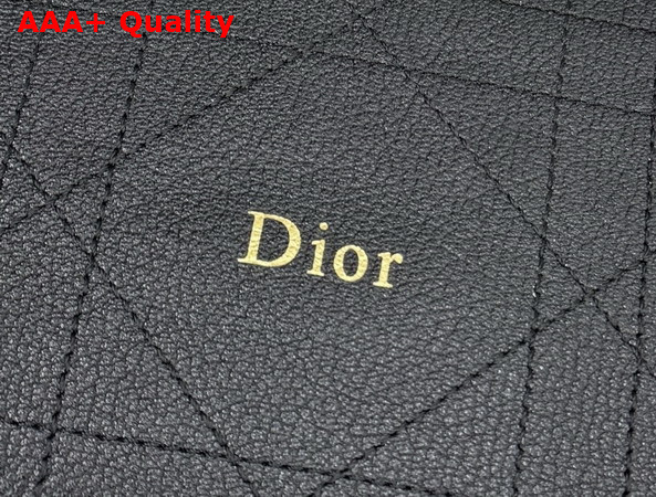 Dior Medium Diorly Bag in Black Flat Cannage Calfskin Replica