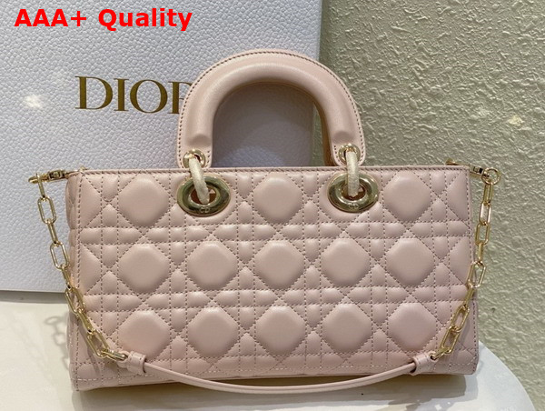 Dior Medium Lady D Joy Bag Powder Pink Cannage Lambskin Replica