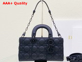 Dior Medium Lady D Joy Bag Ultramatte Black Cannage Calfskin Replica