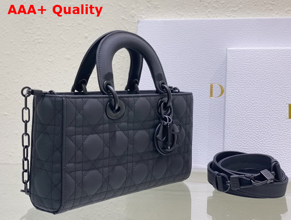 Dior Medium Lady D Joy Bag Ultramatte Black Cannage Calfskin Replica