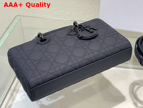 Dior Medium Lady D Joy Bag Ultramatte Black Cannage Calfskin Replica