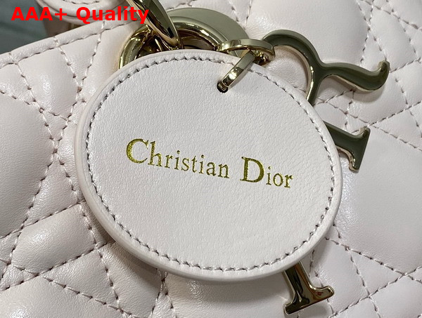 Dior Medium Lady D Joy Bag in Pale Pink Cannage Lambskin Replica