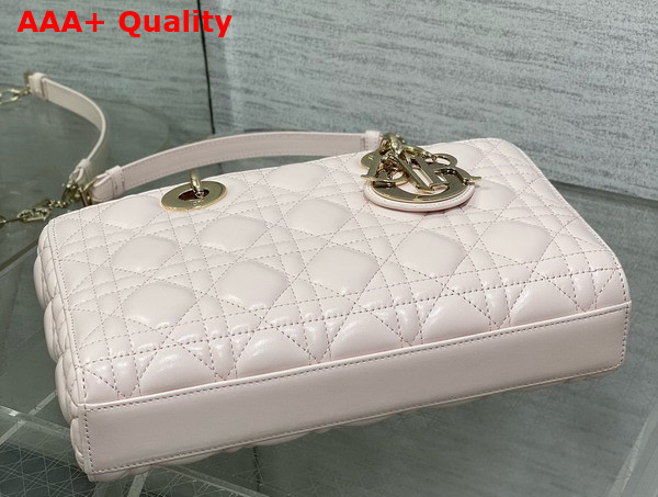 Dior Medium Lady D Joy Bag in Pale Pink Cannage Lambskin Replica