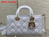 Dior Medium Lady D Joy Bag in Shirt Blue Cannage Lambskin Replica