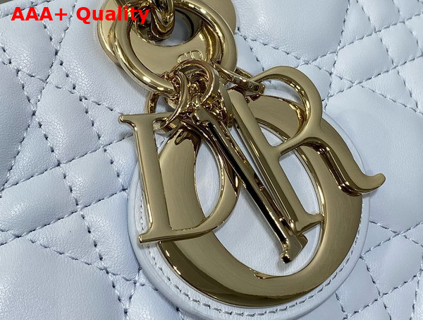Dior Medium Lady D Joy Bag in Shirt Blue Cannage Lambskin Replica