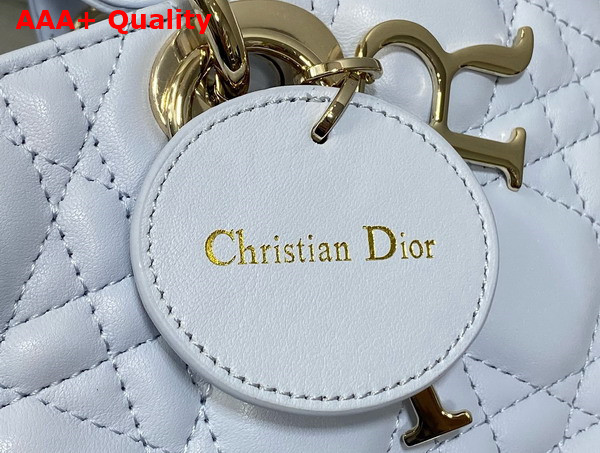 Dior Medium Lady D Joy Bag in Shirt Blue Cannage Lambskin Replica
