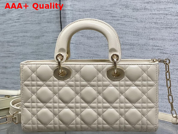 Dior Medium Lady D Joy Bag in Trench Cannage Lambskin with Leather Bow Replica