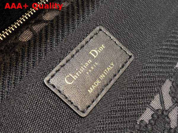 Dior Medium Lady D Lite Bag Black Macrame Effect Embroidery Replica