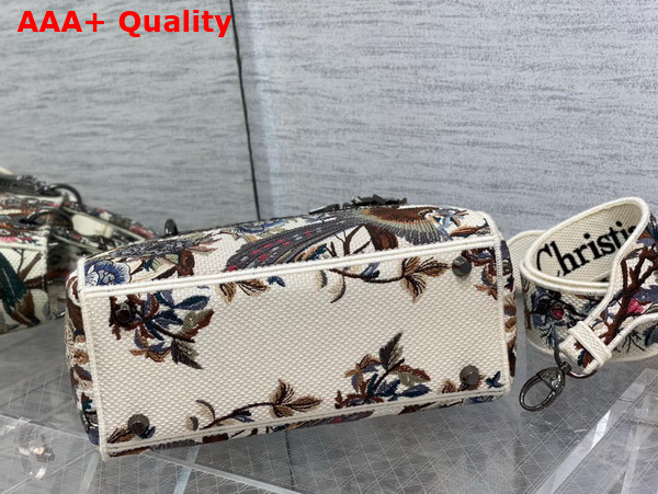 Dior Medium Lady D Lite Bag Ecru Multicolor Dior Jardin d Hiver Embroidery Replica