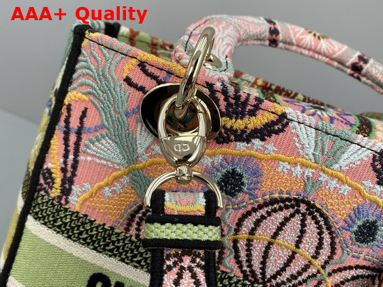 Dior Medium Lady D Lite Bag Multicolor Dior in Lights Embroidery Replica