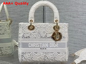 Dior Medium Lady D Lite Bag Natural Macrame Effect Embroidery Replica