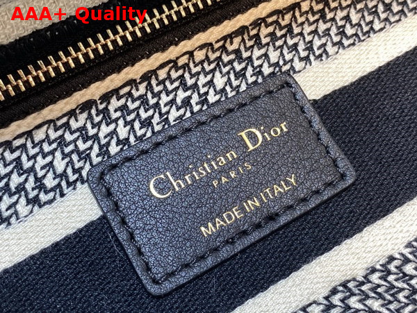 Dior Medium Lady D Lite Bag in Latte and Black Toile de Jouy Zodiac Embroidery Replica