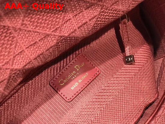 Dior Medium Lady D Lite Bag in Rose Cannage Embroidery Replica