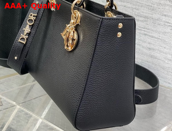 Dior Medium Lady D Sire My Abcdior Bag Black Bull Leather Replica