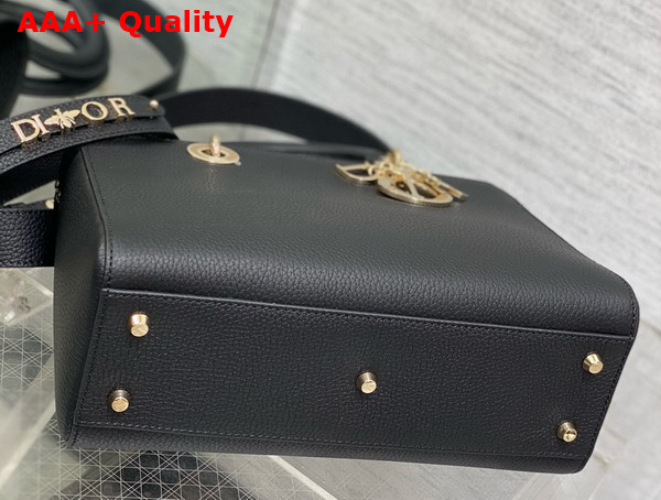 Dior Medium Lady D Sire My Abcdior Bag Black Bull Leather Replica
