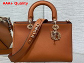 Dior Medium Lady D Sire My Abcdior Bag Dark Brandy Bull Leather Replica
