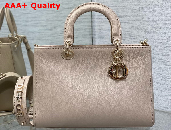 Dior Medium Lady D Sire My Abcdior Bag Powder Beige Bull Leather Replica