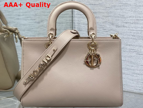 Dior Medium Lady D Sire My Abcdior Bag Powder Beige Bull Leather Replica