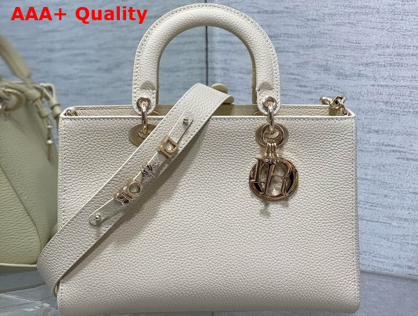 Dior Medium Lady D Sire My Abcdior Bag White Bull Leather Replica