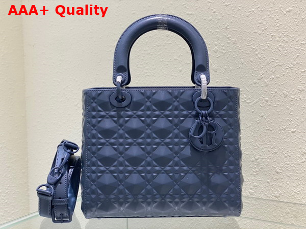 Dior Medium Lady Dior Bag Denim Cannage Calfskin with Diamond Motif Replica