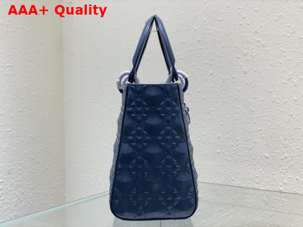 Dior Medium Lady Dior Bag Denim Cannage Calfskin with Diamond Motif Replica