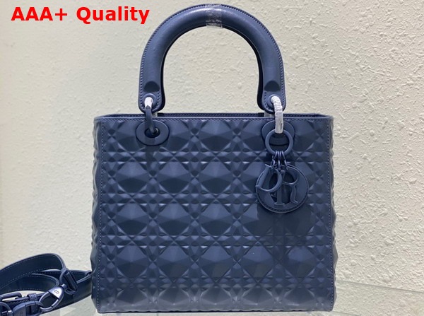 Dior Medium Lady Dior Bag Denim Cannage Calfskin with Diamond Motif Replica