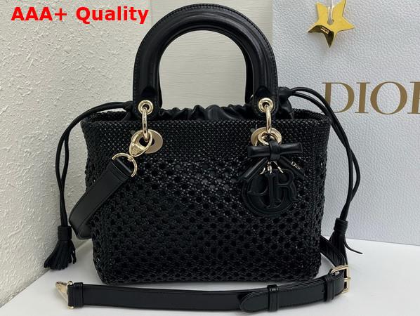 Dior Medium Lady Dior Bag in Black Braided Lambskin Replica