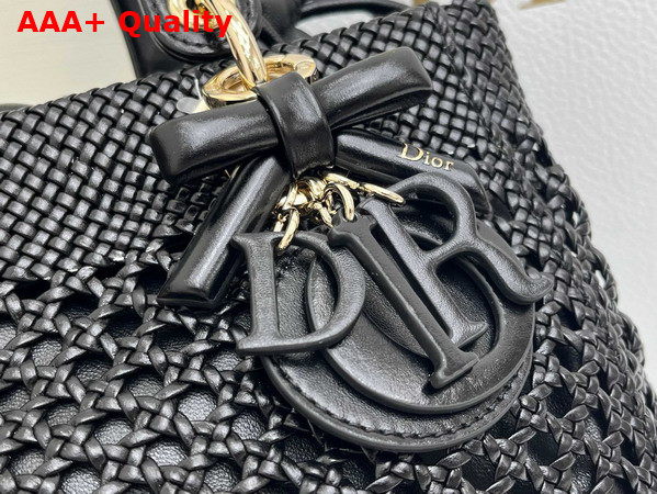 Dior Medium Lady Dior Bag in Black Braided Lambskin Replica